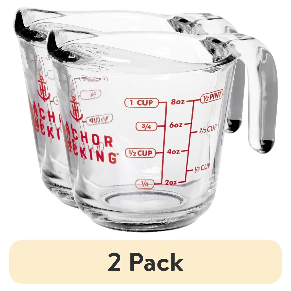 Kitchen Baking Set - 2'li Paket Cam Ölçü Kapları Seti,