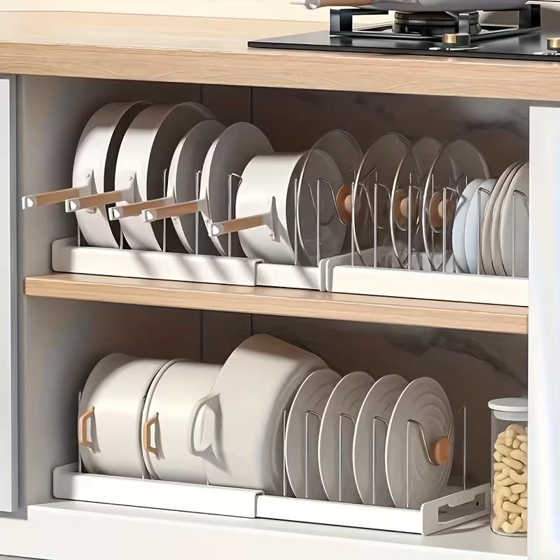 Kitchen Baking Drawer - ABS Genişletilebilir Tencere ve Tava Düzenleyici