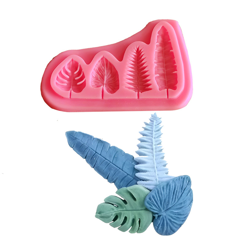 Kitchen Baking Decor - Palmiye Yaprakları Ve Kaplumbağa Yaprağı Silikon