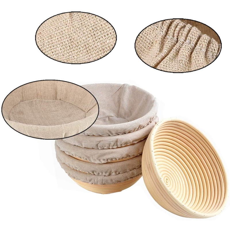 Proofing Basket Banneton - VEHO-7Packs 8 İnç Yuvarlak Ekmek Mayalama
