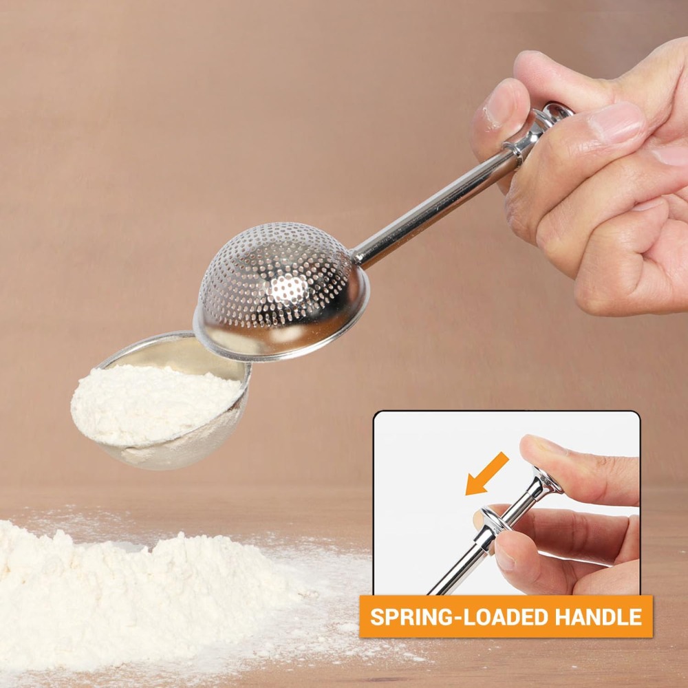 Kitchen Baking Gifts - Paslanmaz Çelik Un Tozlayıcı Şeker Çeşnisi,