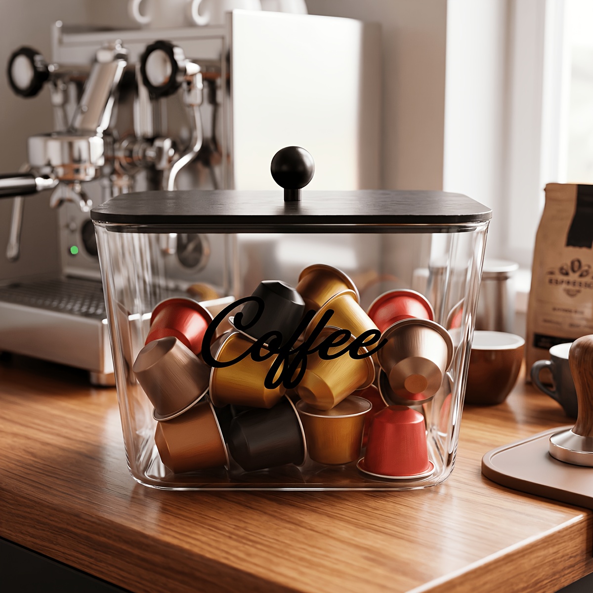 Kitchen Baking Tins - Kapaklı Kahve Kapsülü Tutucu Plastik Saklama