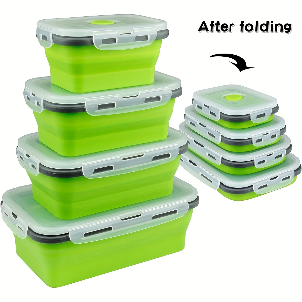 Kitchen Baking Tray Organizer - 1/4 adet katlanır silikon yemek kabı