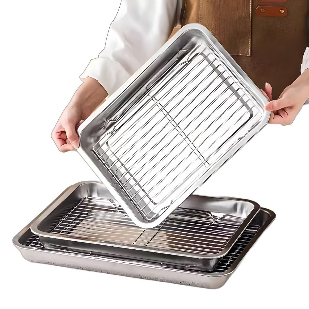 Kitchen Baking Tray Rack - Taşınabilir Yapışmaz Paslanmaz Çelik Pişirme Tavası