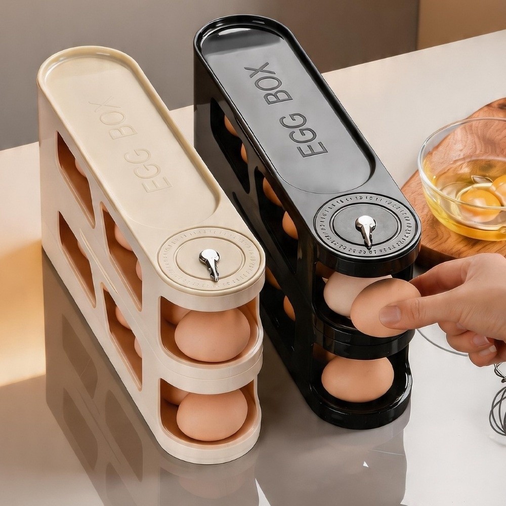 Kitchen Baking Tins - Büyük Kapasiteli Yumurta Saklama Kutusu Kapaklı
