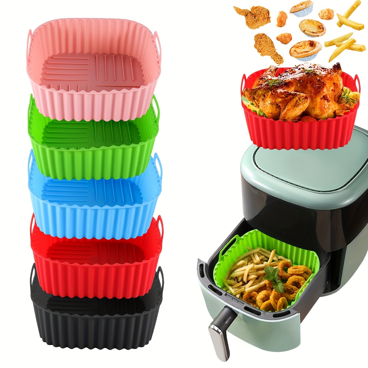 Kitchen Baking Oven - 1 kare silikon hava fritöz astarı