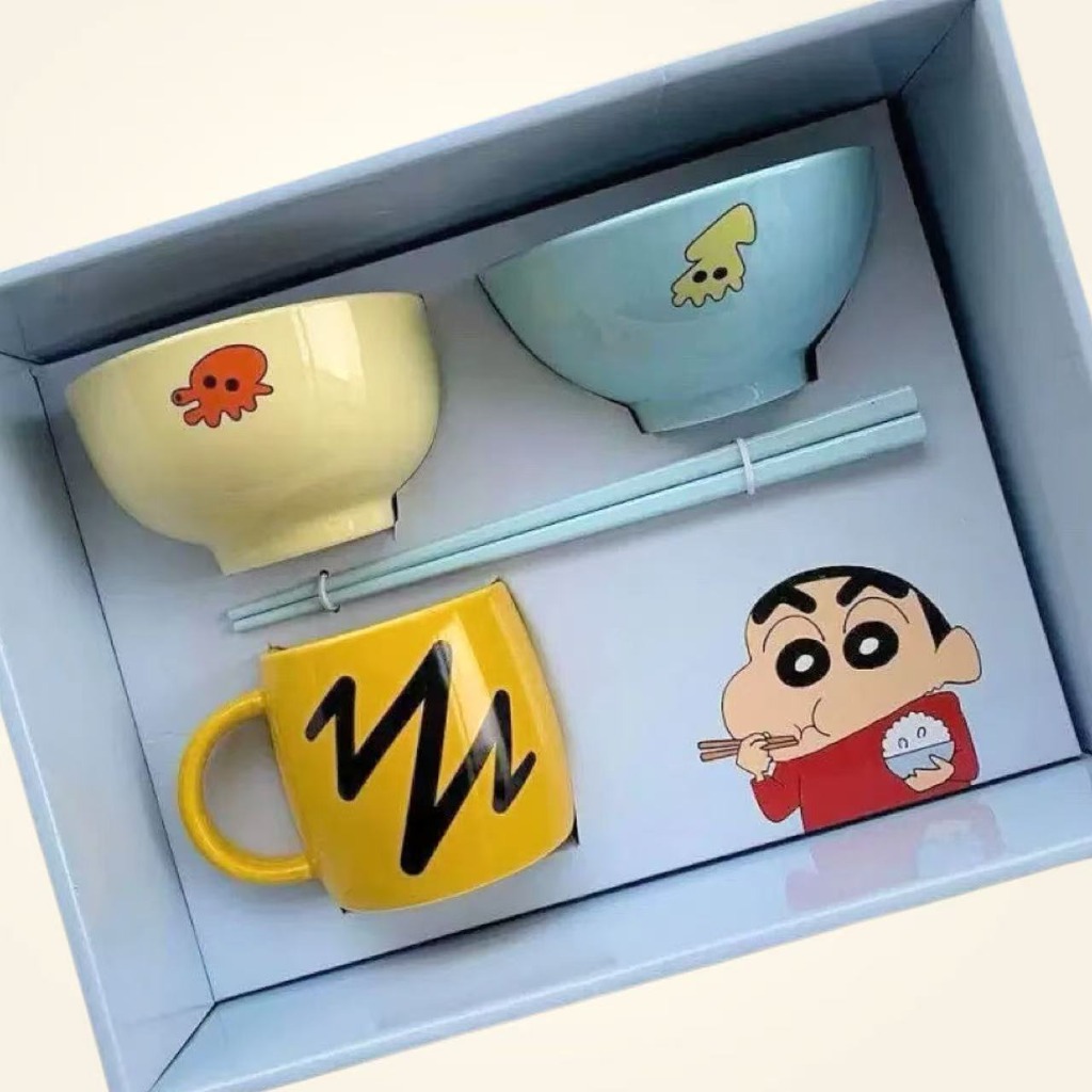 Kitchen Baking Gifts - Crayon Shinchan Seramik Sofra Seti 4