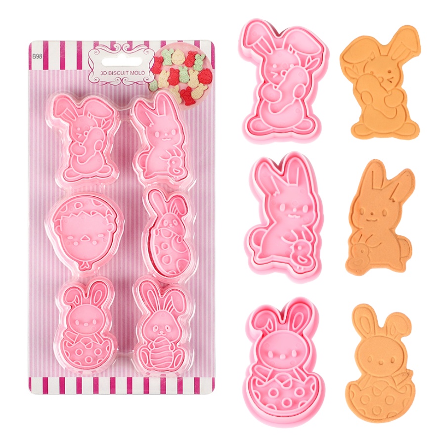 Kitchen Baking Set - 6 adet/takım paskalya tavşanı kurabiye kesiciler
