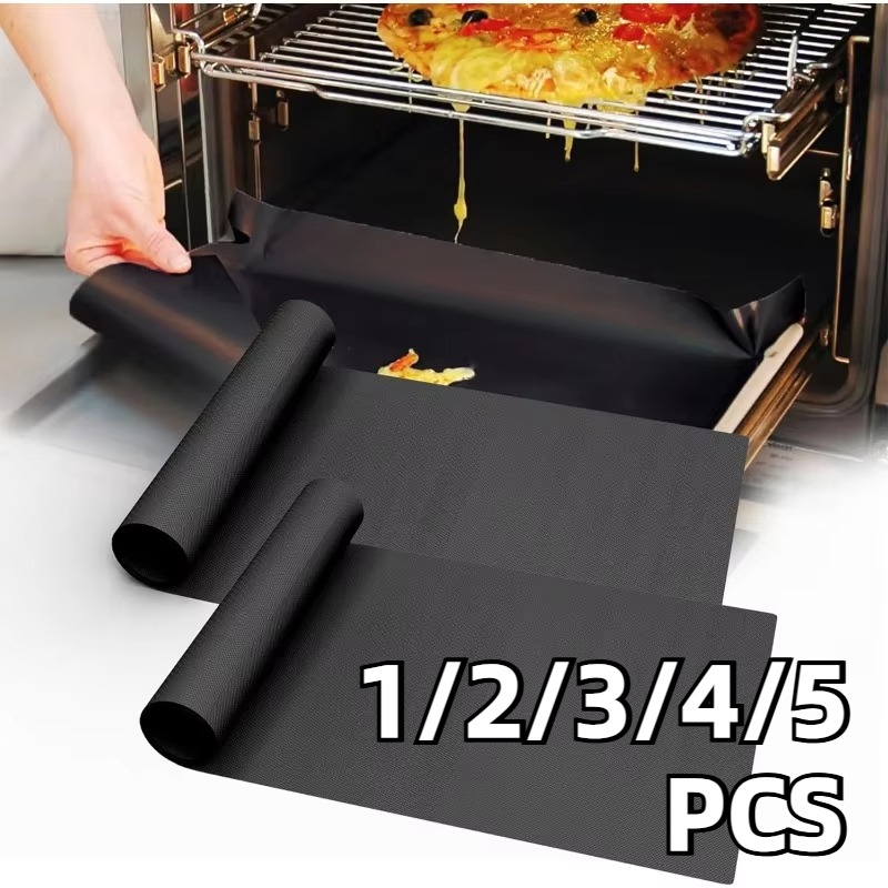 Kitchen Baking Oven - 1/2/3/4/5 adet siyah barbekü ızgara matı