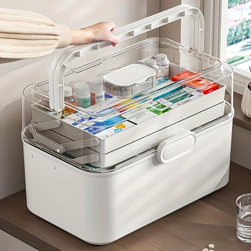 Kitchen Baking Tins - Büyük Kapasiteli Şeffaf Kapaklı İlaç Saklama