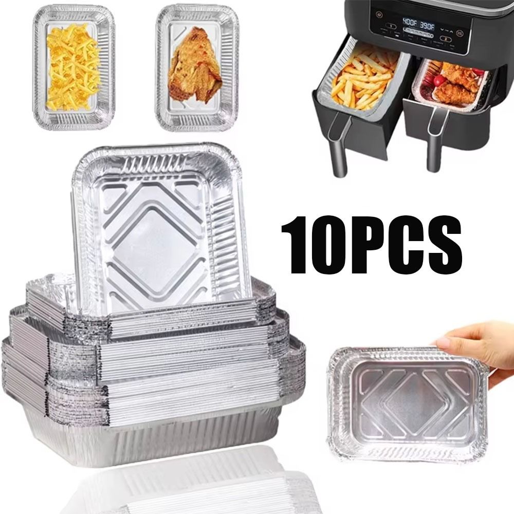 Kitchen Baking Trays - 10 adet kapaklı alüminyum folyo tepsiler