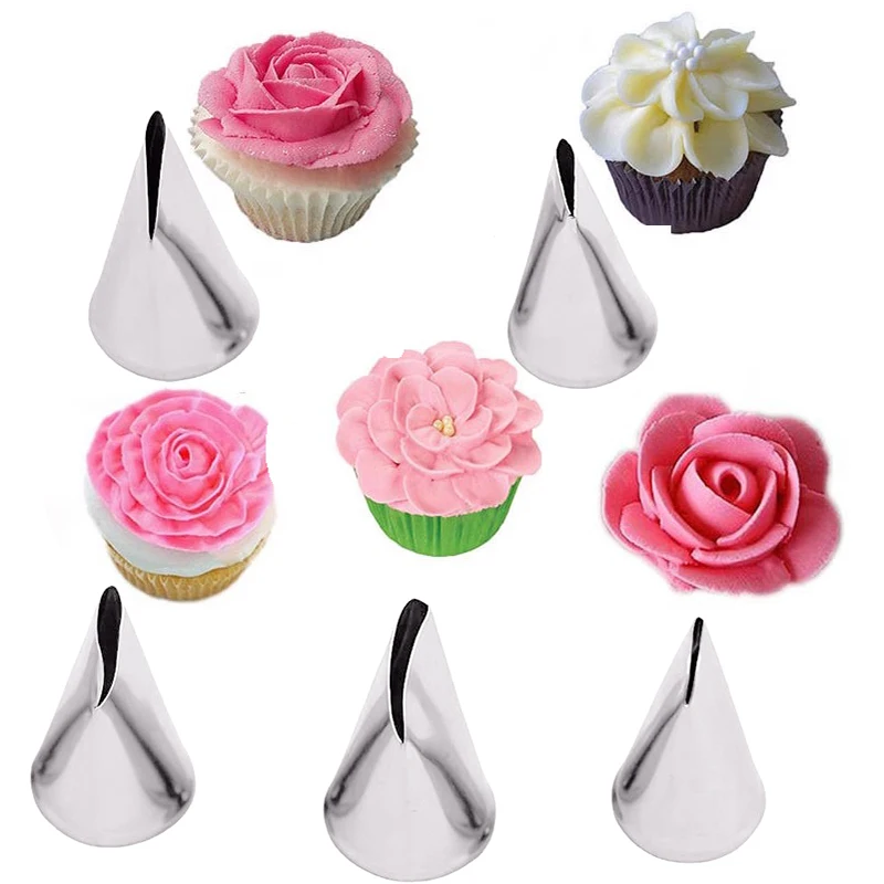 Kitchen Baking Decor - 5 adet çiçek laleler gül memesi