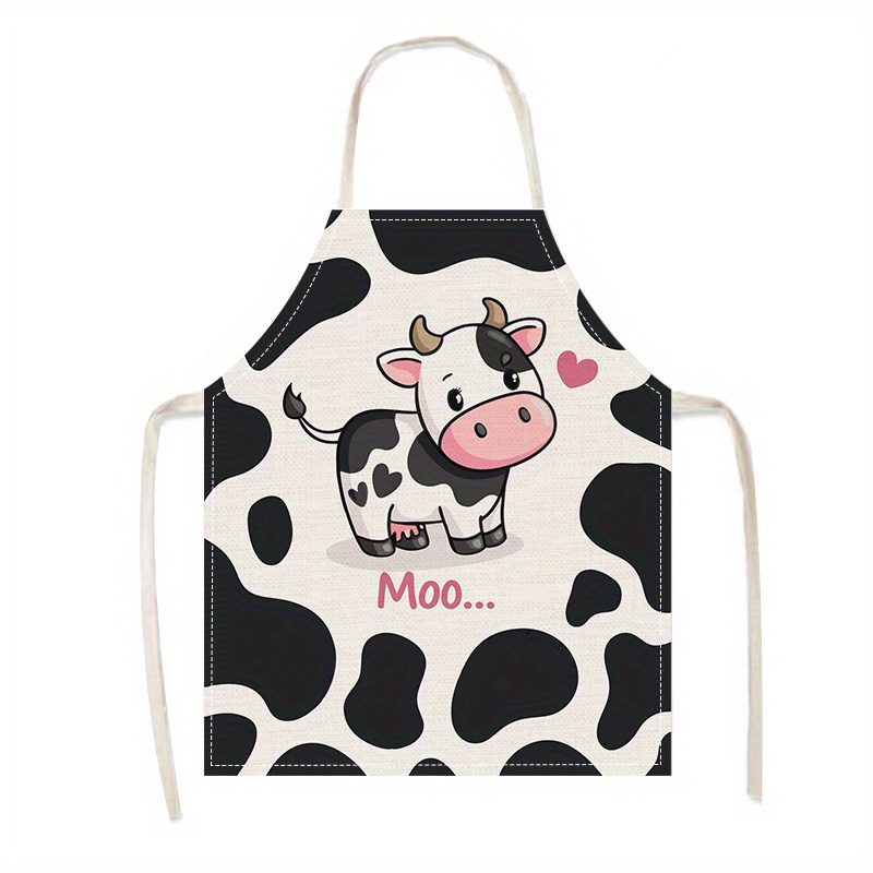 Baking Kitchen For Kids - 1 adet sevimli karikatür inek baskı