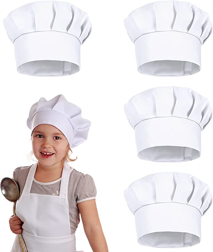 Baking Kitchen For Kids - 4 Adet Beyaz Parti Şapkası Kostüm