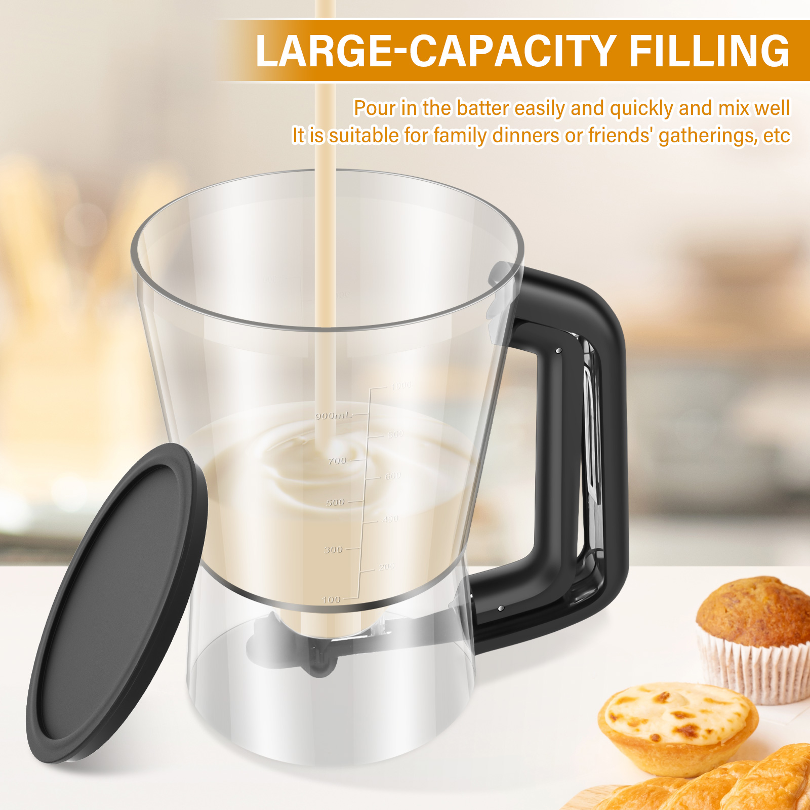 900/1000ml Krep Hamuru Dağıtıc - Kitchen Baking Blender incelemesi ve fiyatı
