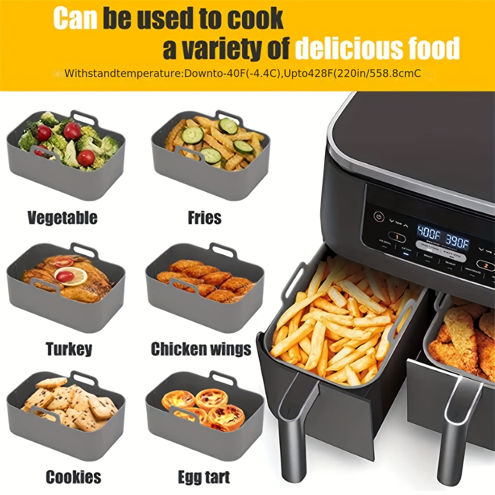 1/2 adet hava fritöz silikon t - Kitchen Baking Oven incelemesi ve fiyatı