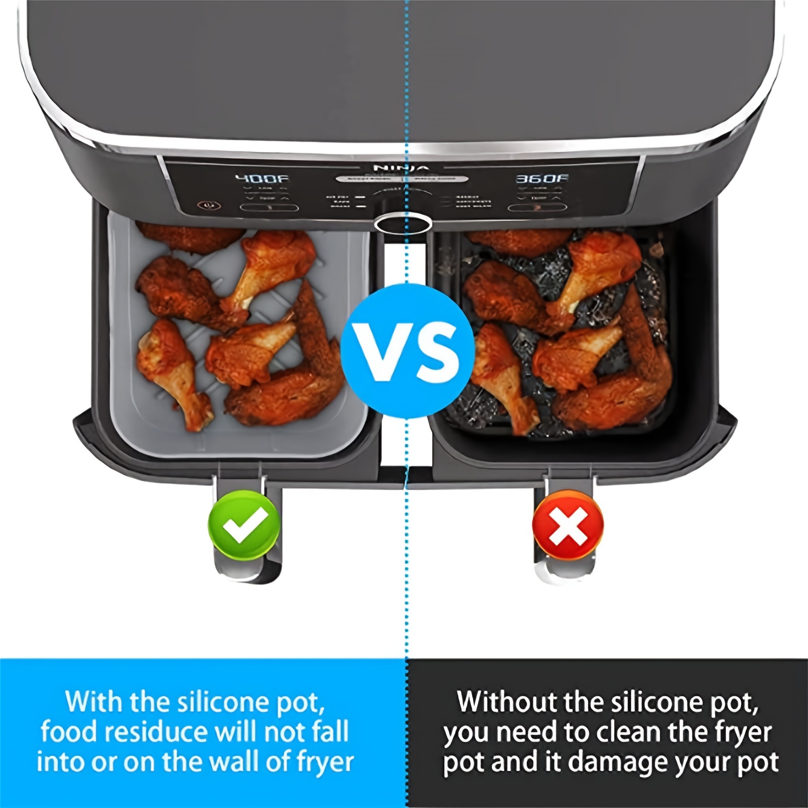 1/2 adet hava fritöz silikon t - Kitchen Baking Oven incelemesi ve fiyatı
