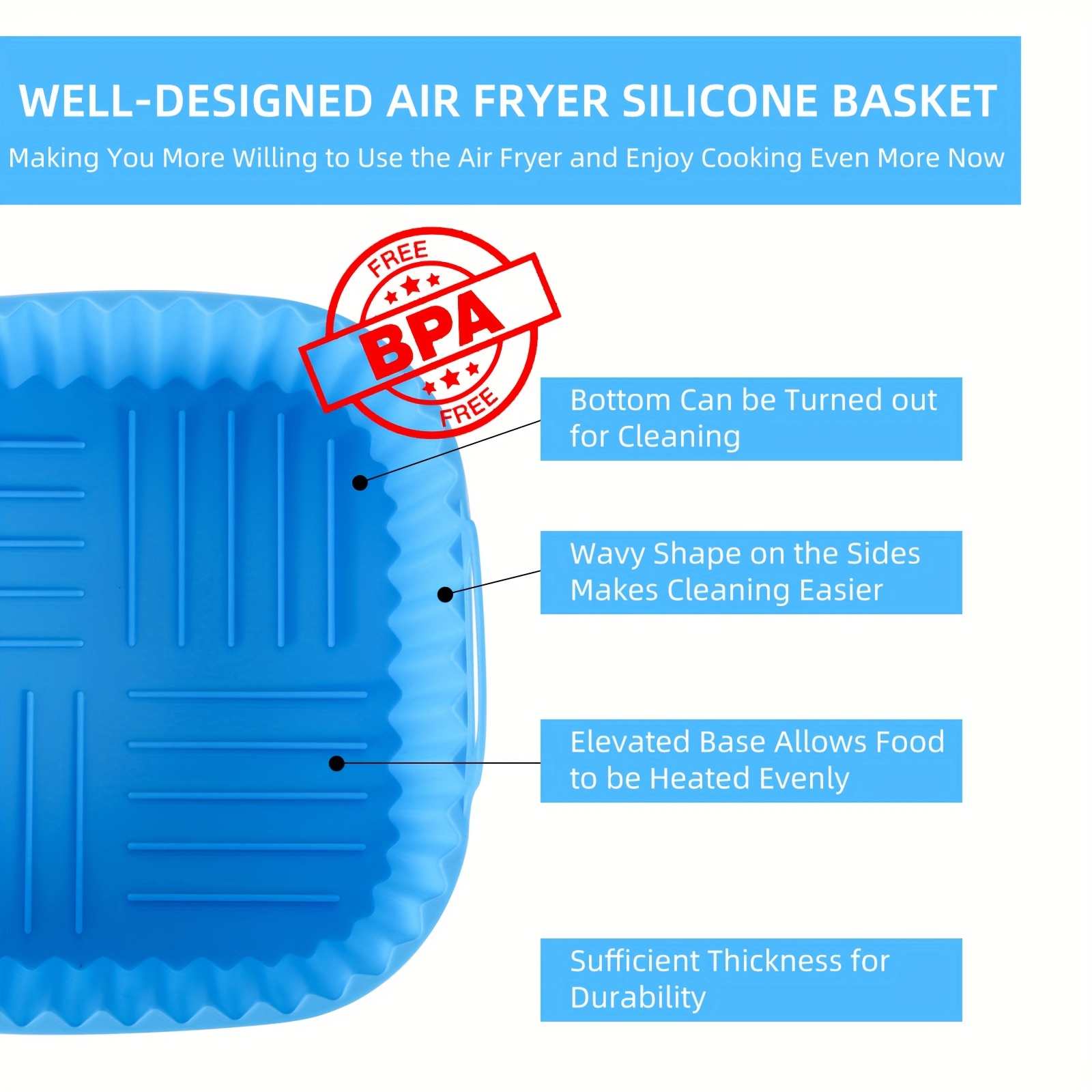 1 kare silikon hava fritöz ast - Kitchen Baking Oven incelemesi ve fiyatı