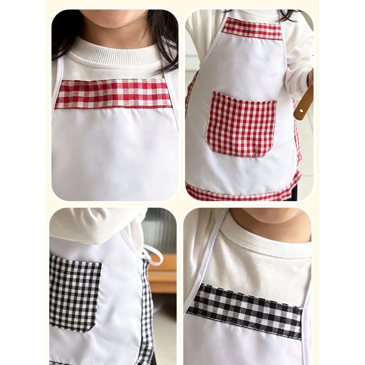 2 adet Ekose Çocuk Şef Önlüğü  - Baking Kitchen Set Up incelemesi ve fiyatı