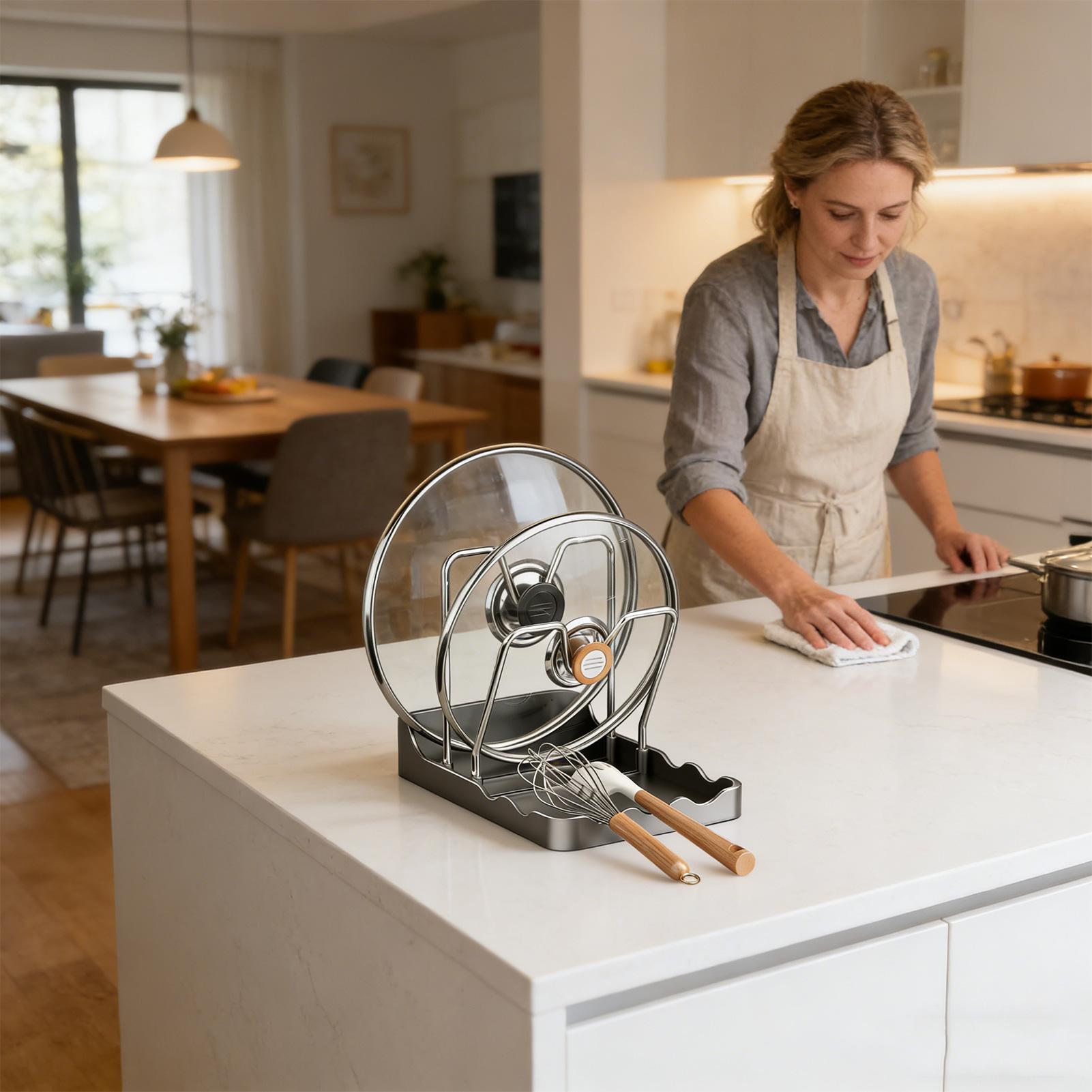 Tencere Kapağı Tutucu Rafı Dik - Kitchen Baking Tray Rack incelemesi ve fiyatı
