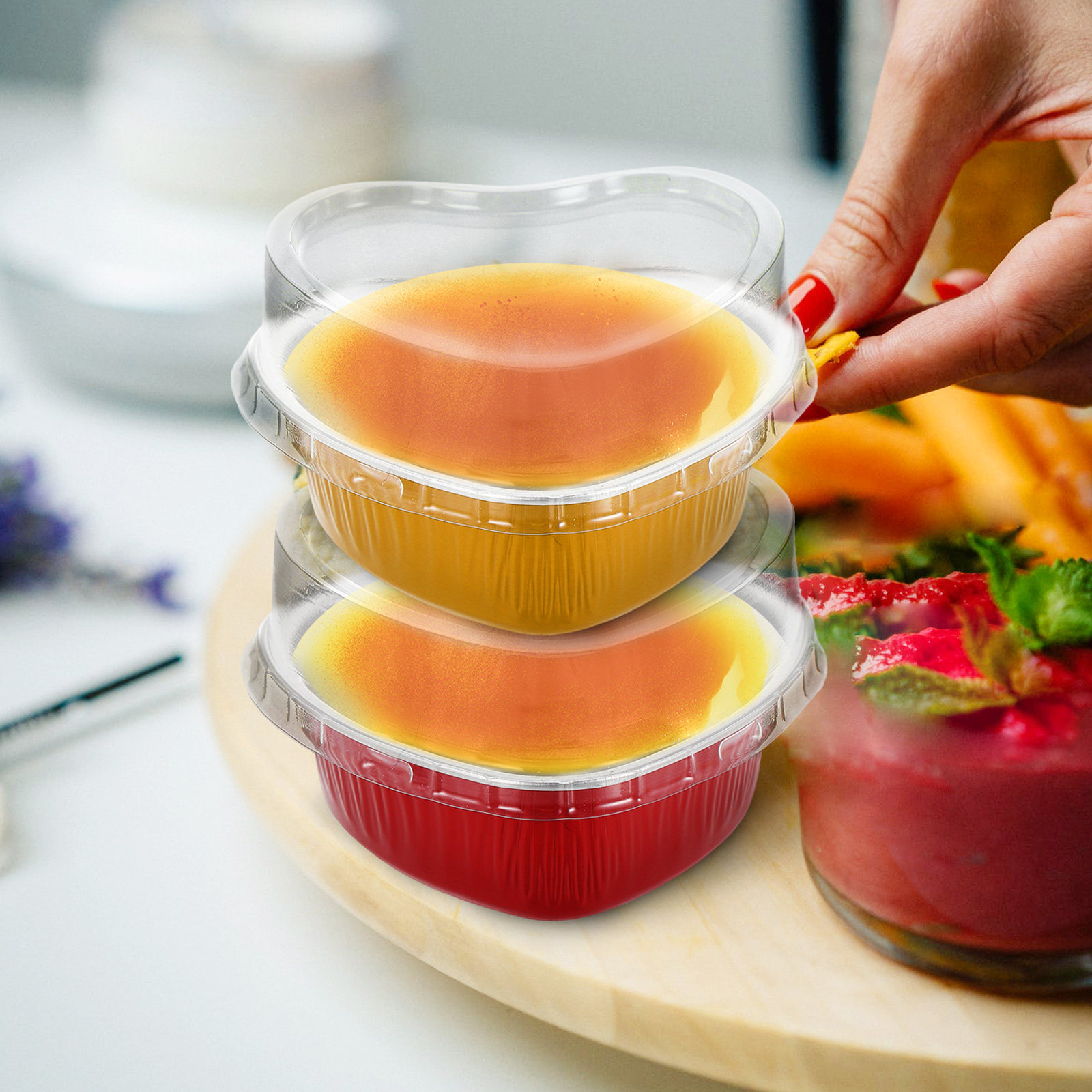 20 takım alüminyum folyo kalp  - Kitchen Baking Pan incelemesi ve fiyatı
